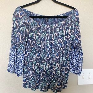 Lucky Brand | Off the Shoulder Floral Top | Med